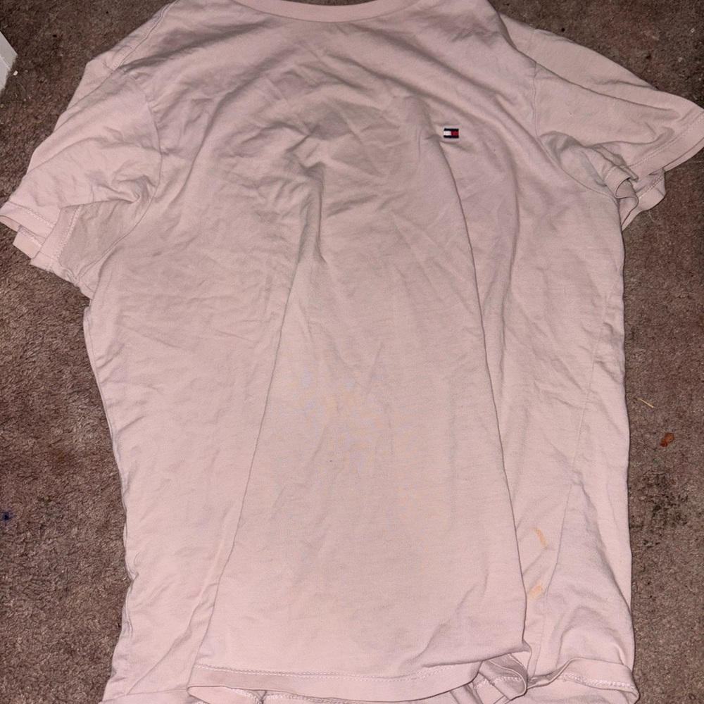 Tommy Hilfiger Women's Light Pink Short Sleeve Tee